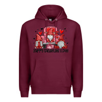 Burgundy happy valentine's day Premium Hoodie - MaliasSmallBusiness
