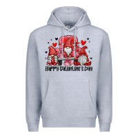 Heather Grey happy valentine's day Premium Hoodie - MaliasSmallBusiness