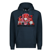 Navy happy valentine's day Premium Hoodie - MaliasSmallBusiness