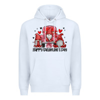 White happy valentine's day Premium Hoodie - MaliasSmallBusiness