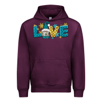 Mauve Wine love winter gnome Urban Hoodie - NancyCooperArtShop