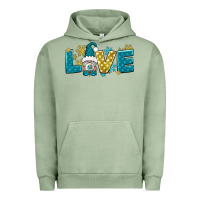Pigment Oil Green love winter gnome Urban Hoodie - NancyCooperArtShop