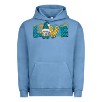 Pigment Pebble Blue love winter gnome Urban Hoodie - NancyCooperArtShop
