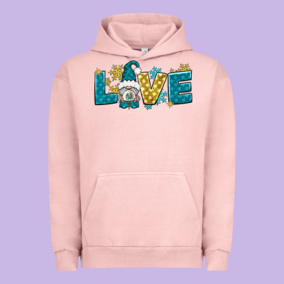 Love Winter Gnome Urban Hoodie Designed By Nancycooperartshop