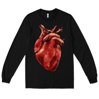 Black Anatomical heart Long Sleeve Tee - RanaPortraitStore