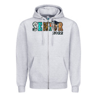 Heather Grey western senior 2022 Zipper Hoodie - RanaPortraitStore