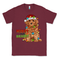 Burgundy merry and bright toy poodle Classic Tee - RanaPortraitStore