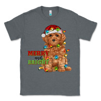 Charcoal Heather merry and bright toy poodle Classic Tee - RanaPortraitStore