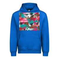 Cobalt leopard cowhide pink turquoise glitter Urban Hoodie - NancyCooperArtShop