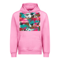 Fuchsia Pink leopard cowhide pink turquoise glitter Urban Hoodie - NancyCooperArtShop