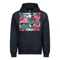 Navy leopard cowhide pink turquoise glitter Urban Hoodie - NancyCooperArtShop