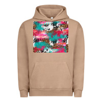 Pigment Burro leopard cowhide pink turquoise glitter Urban Hoodie - NancyCooperArtShop