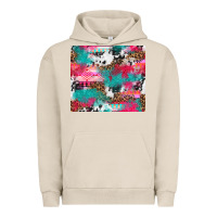Pigment French Oak leopard cowhide pink turquoise glitter Urban Hoodie - NancyCooperArtShop