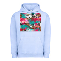 Pigment Grape Ice leopard cowhide pink turquoise glitter Urban Hoodie - NancyCooperArtShop