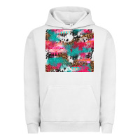 Pigment Lunar Rock leopard cowhide pink turquoise glitter Urban Hoodie - NancyCooperArtShop