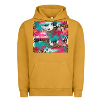 Pigment Peanut Butter leopard cowhide pink turquoise glitter Urban Hoodie - NancyCooperArtShop