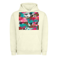 Pigment Pistachio leopard cowhide pink turquoise glitter Urban Hoodie - NancyCooperArtShop