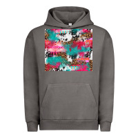Pigment Tornado leopard cowhide pink turquoise glitter Urban Hoodie - NancyCooperArtShop