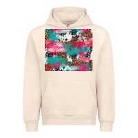 Sandshell leopard cowhide pink turquoise glitter Urban Hoodie - NancyCooperArtShop