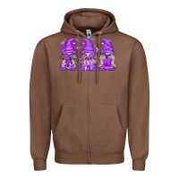 Chestnut Domestic Violence Warrior Gnomes Zipper Hoodie - texasbilliewilder