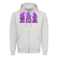 Dove Grey Domestic Violence Warrior Gnomes Zipper Hoodie - texasbilliewilder