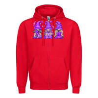 Red Domestic Violence Warrior Gnomes Zipper Hoodie - texasbilliewilder