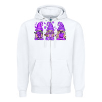 White Domestic Violence Warrior Gnomes Zipper Hoodie - texasbilliewilder