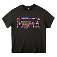 Asphalt American mama Heavy Core Tee - CowhideDigitalArt