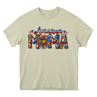 Mossy American mama Heavy Core Tee - CowhideDigitalArt