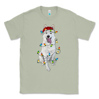 Matcha christmas white shepherd with christmas lights Classic Tee - RanaPortraitStore
