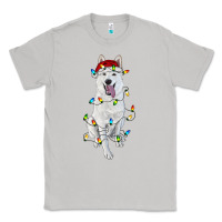 Moon Dust christmas white shepherd with christmas lights Classic Tee - RanaPortraitStore