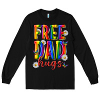 Black free dad hugs Long Sleeve Tee - texasbilliewilder