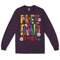Plum free dad hugs Long Sleeve Tee - texasbilliewilder
