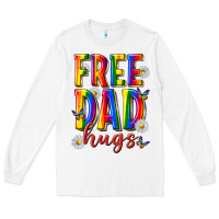 White free dad hugs Long Sleeve Tee - texasbilliewilder