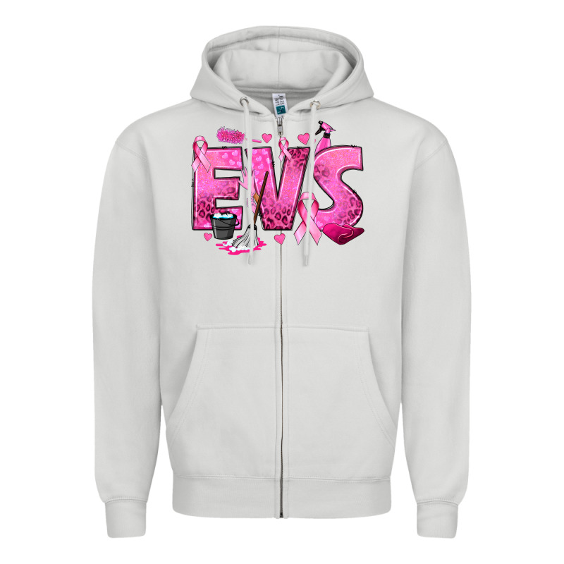 Environmental Services Breast Cancer Zipper Hoodie by texasbilliewilder | Teevron