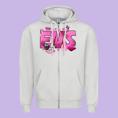 Environmental Services Breast Cancer Zipper Hoodie Designed By Texasbilliewilder