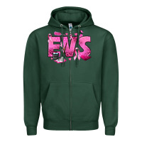 Sports Green Environmental Services Breast Cancer Zipper Hoodie - texasbilliewilder
