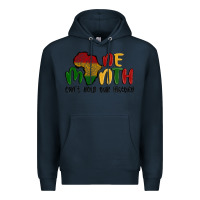 Navy one month cant hold our history Premium Hoodie - MaliasSmallBusiness