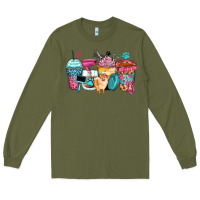 Army Green pet groomer coffee cups Long Sleeve Tee - Zillion Design Studio