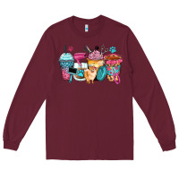 Burgundy pet groomer coffee cups Long Sleeve Tee - Zillion Design Studio