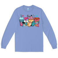 Colony Blue pet groomer coffee cups Long Sleeve Tee - Zillion Design Studio