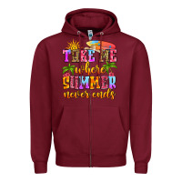 Burgundy take me where summer never ends Zipper Hoodie - Zillion Design Studio