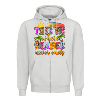 Dove Grey take me where summer never ends Zipper Hoodie - Zillion Design Studio