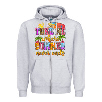 Heather Grey take me where summer never ends Zipper Hoodie - Zillion Design Studio