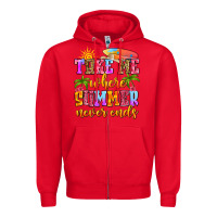 Red take me where summer never ends Zipper Hoodie - Zillion Design Studio