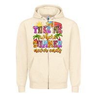 Sandshell take me where summer never ends Zipper Hoodie - Zillion Design Studio