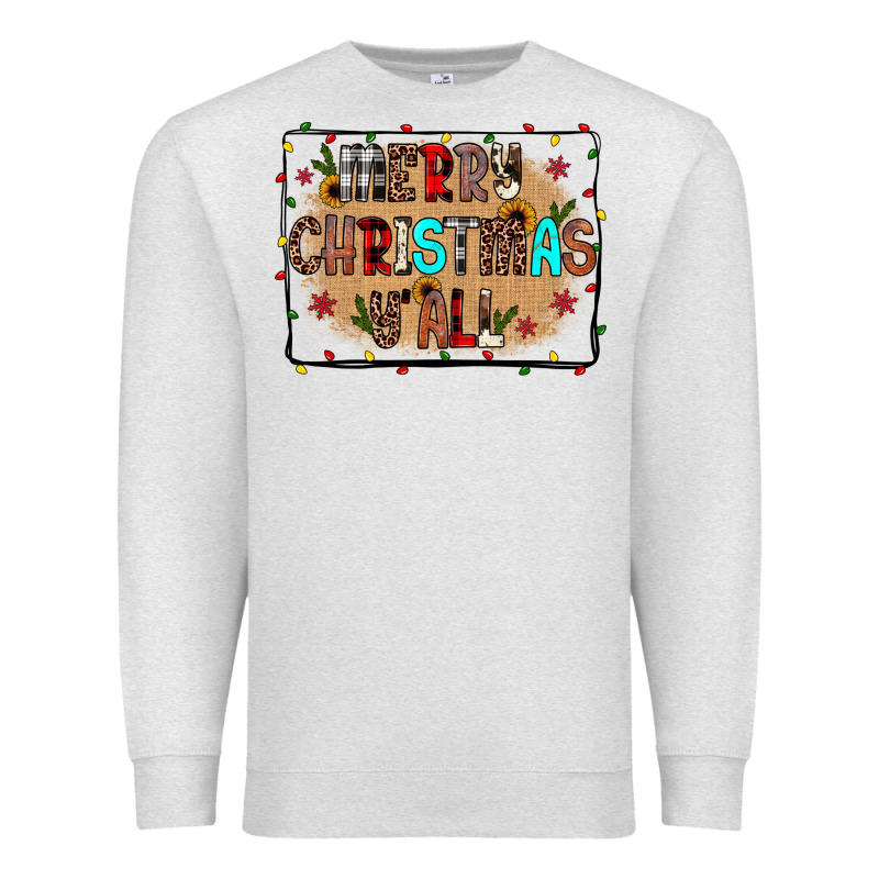 Merry Christmas Y'all Premium Sweatshirt by JahusDesignShop | Teevron