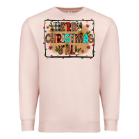 Pale Pink merry christmas y'all Premium Sweatshirt - JahusDesignShop