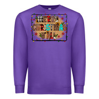 Purple merry christmas y'all Premium Sweatshirt - JahusDesignShop