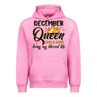 Fuchsia Pink december queen faith and favor living my blessed l Urban Hoodie - MaliasSmallBusiness
